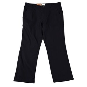 Weatherproof Vintage Pants Mens 38x30 Canvas Fleece Lined Black Pants Flaw